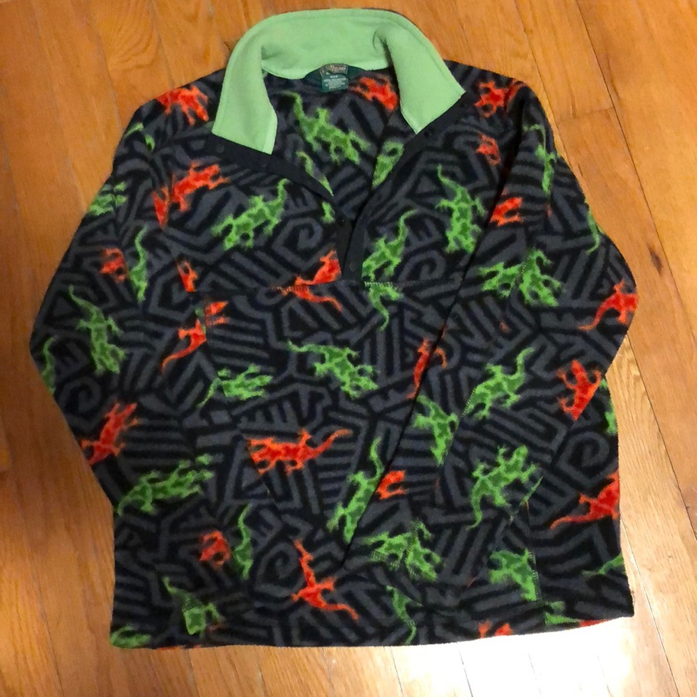 Vintage LL Bean lizard fleece